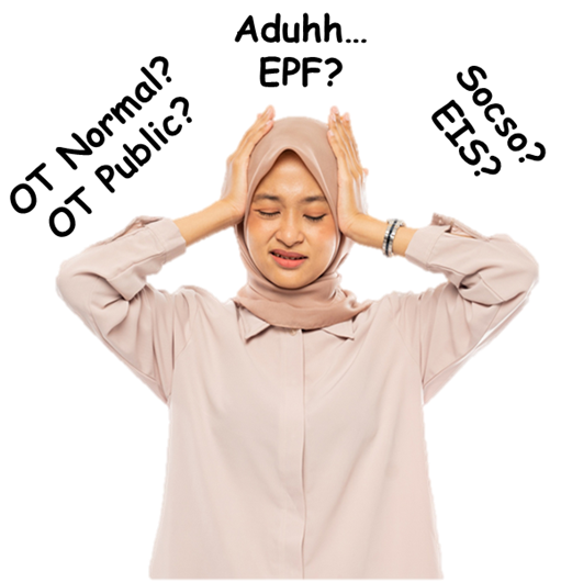 payroll headache image of an employer having headache due to payroll complication